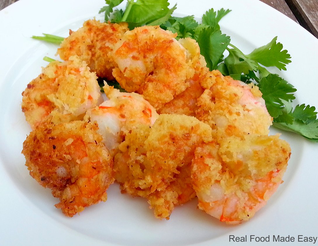 Coconut prawns … and on the process of going grain-free
