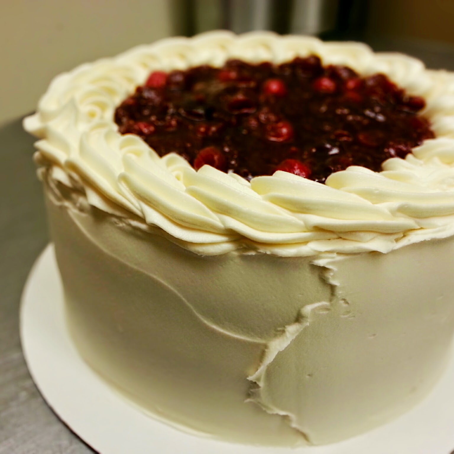 White chocolate Cranberry cake